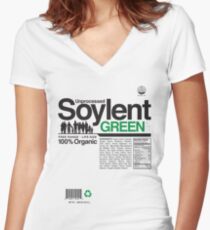 Contents: Unprocessed Soylent Green Women's Fitted V-Neck T-Shirt