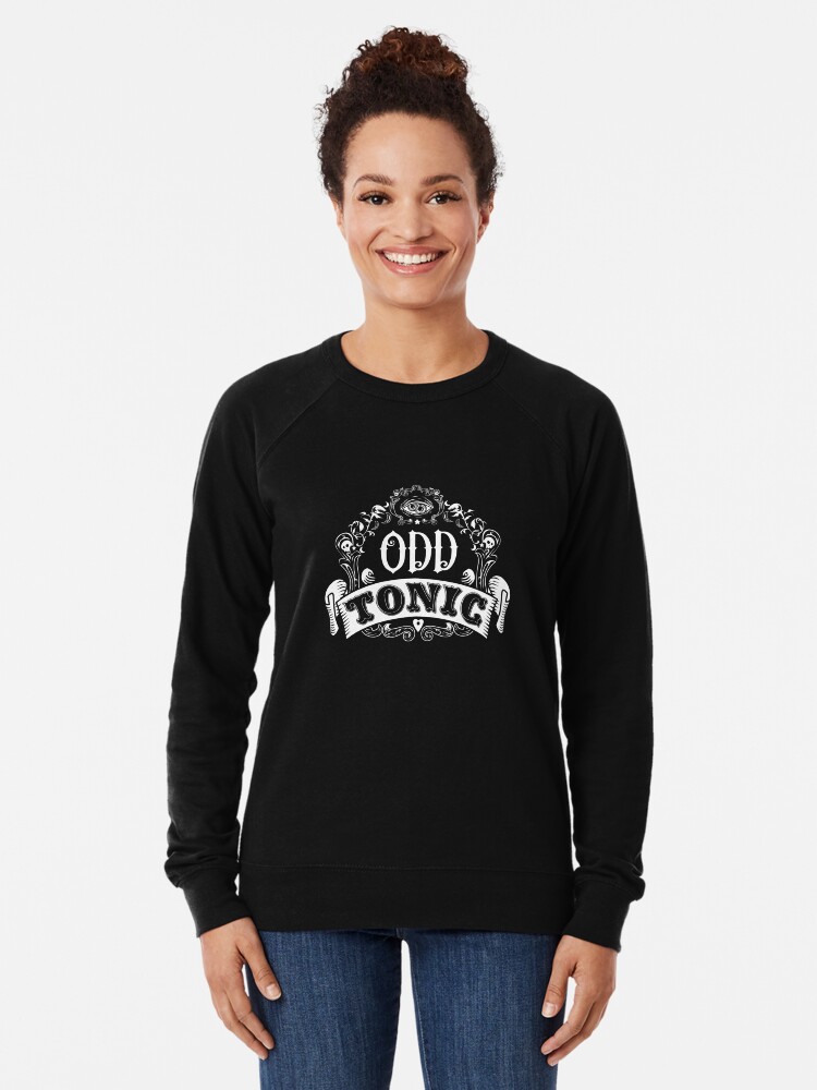 Alternate view of Odd Tonic Official Logo - PRINT ON BLACK Lightweight Sweatshirt
