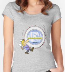 usa california tshirt by rogers bros Women's Fitted Scoop T-Shirt