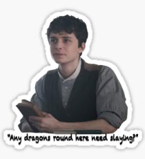 Gilbert Blyth Anne with an E "Any dragons round here need slaying?" Glossy Sticker
