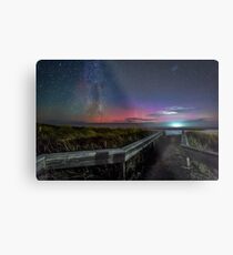 Pea Soup Aurora Panorama Metal Print
