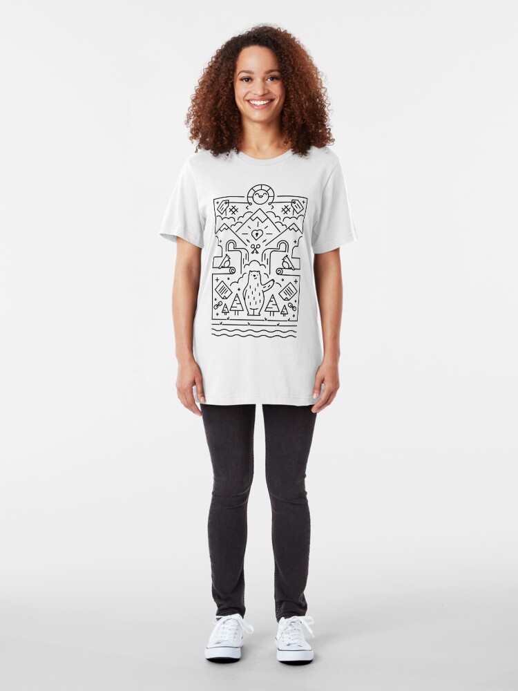 Alternate view of 3rd Bearthday Shirt - White Slim Fit T-Shirt