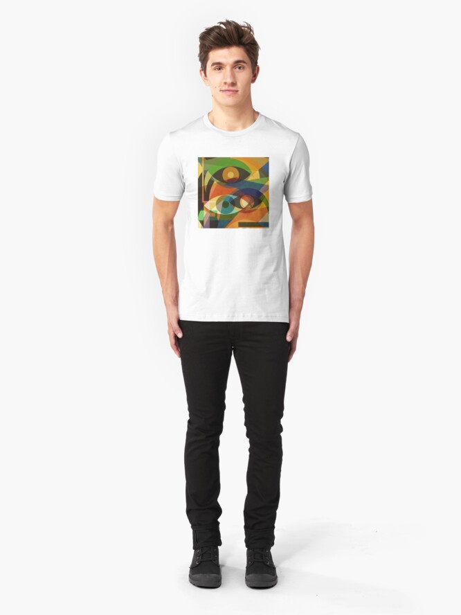 Alternate view of Space Shapes FOUR Slim Fit T-Shirt