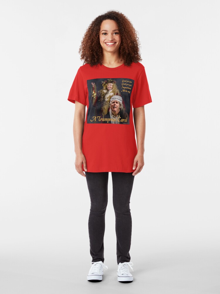 Alternate view of A Trumpmas Carol Slim Fit T-Shirt