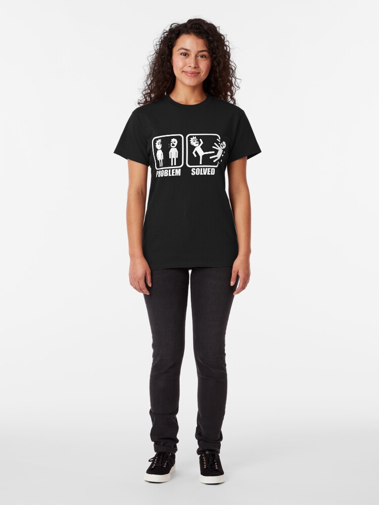 Alternate view of Problem Solved Rick Kicking Jerry Classic T-Shirt