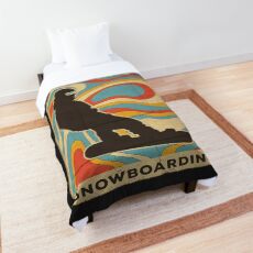 Snowboarding Vintage Retro Sports Comforter