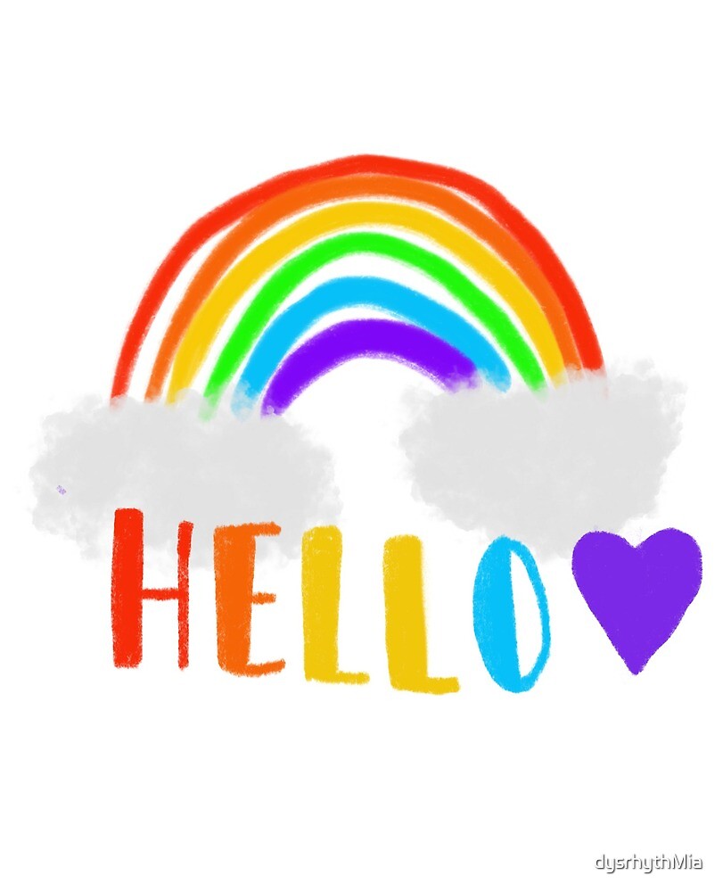 Hello Rainbow | Shayla's Stickers" by dysrhythMia | Redbubble