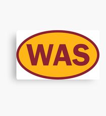 Washington - WAS - football - oval sticker and more Canvas Print