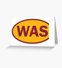 Washington - WAS - football - oval sticker and more Greeting Card