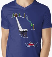 usa california skiier tshirt by rogers bros Men's V-Neck T-Shirt