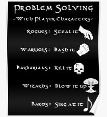 Problem Solving with Player Characters Poster