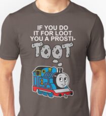 Prosti-TOOT! White Text Unisex T-Shirt