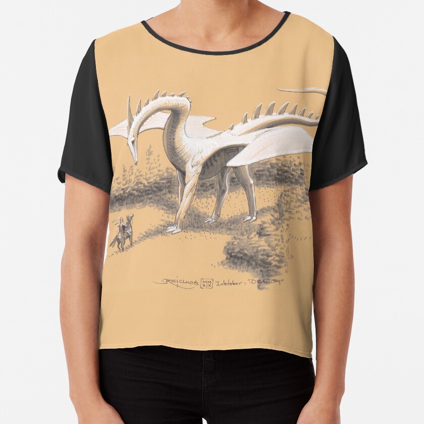The Great Dragon Chiffon Top