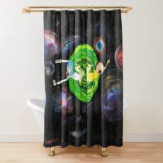 Rick and Morty Galaxy Shower Curtain