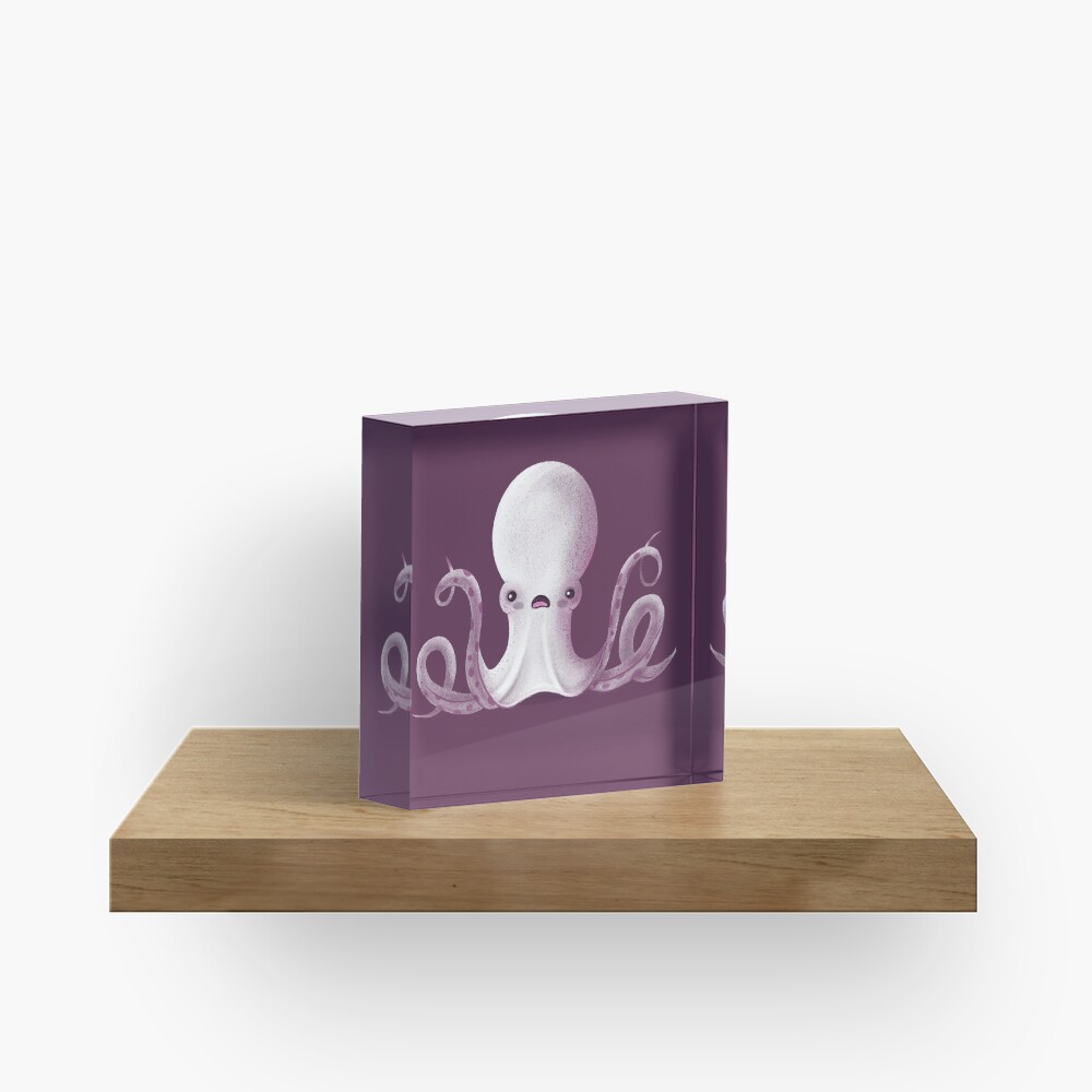 Ghostly Octopus Acrylic Block