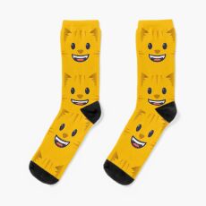 Emoji Cute grinning cat face Sock