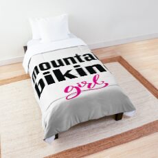 Mountain Biking Girl Comforter