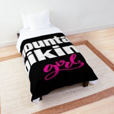 Mountain Biking Girl Comforter