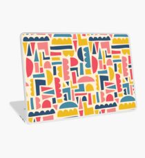 Kids Shapes Collage Blue Pink Yellow Laptop Skin