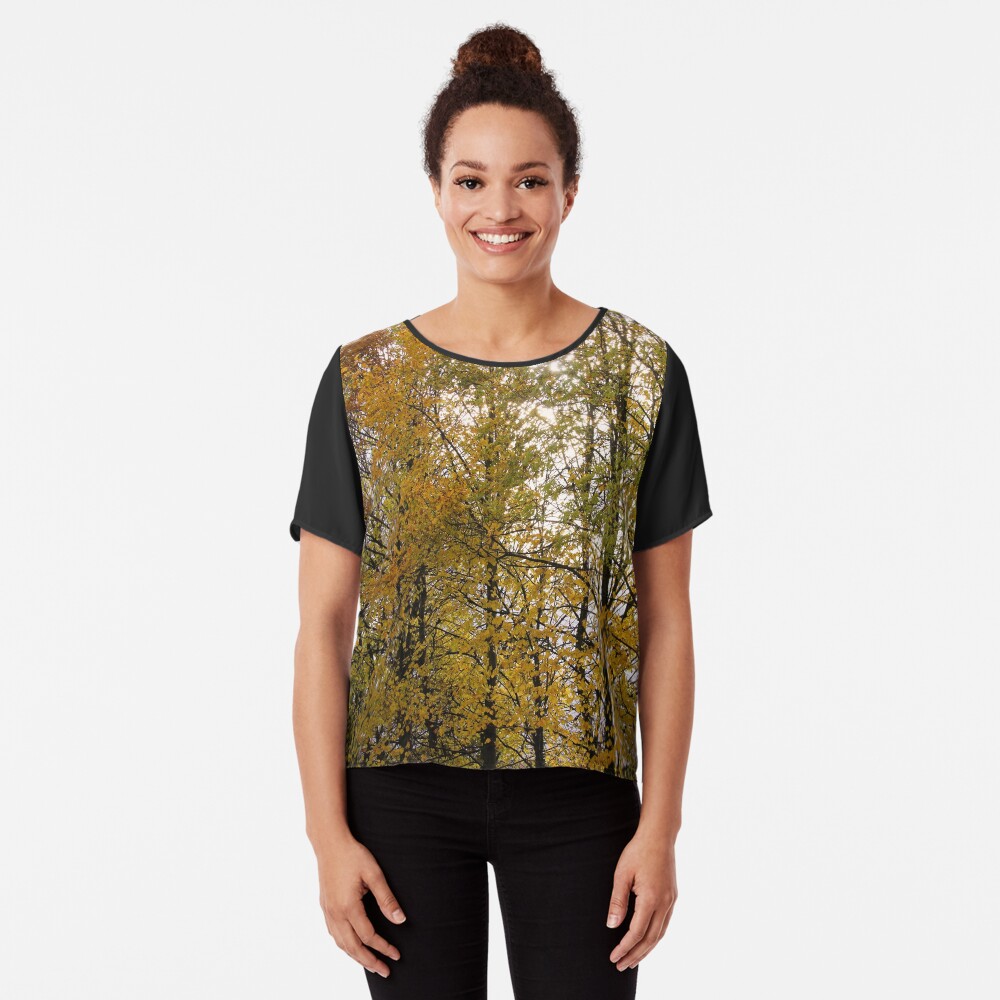 Autumn Trees Chiffon Top