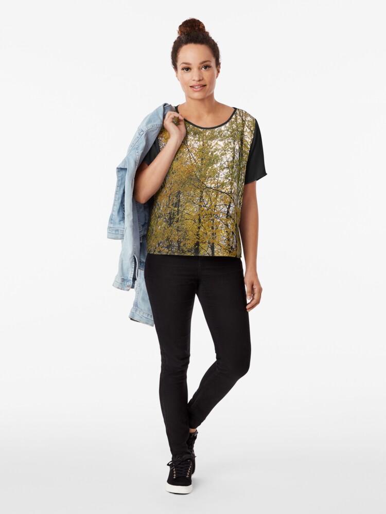 Alternate view of Autumn Trees Chiffon Top