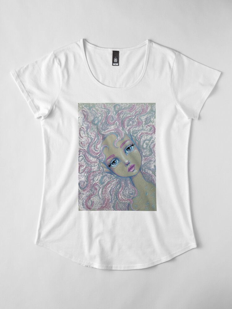 Alternate view of Mermaid Hair Don't Care Premium Scoop T-Shirt