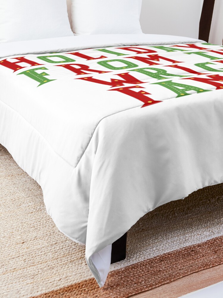 Alternate view of Happy holidays from the Wright family Comforter