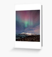Aurora Borealis at the beach Greeting Card
