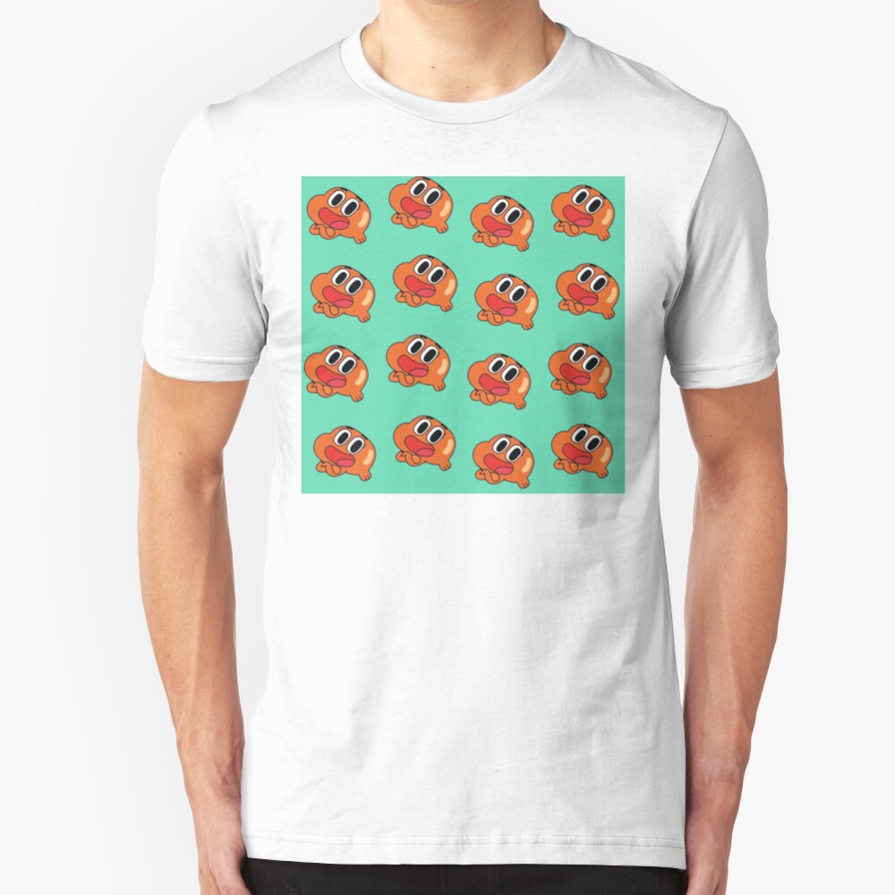 Happy Darwin Watterson Everywhere! Slim Fit T-Shirt