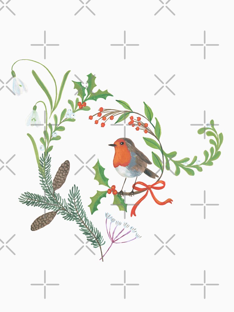 Christmas Chintz with Robin - Traditional chintz by Cecca Designs by Cecca-Designs