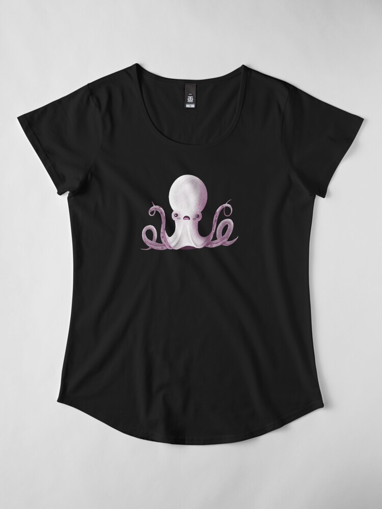 Alternate view of Ghostly Octopus Premium Scoop T-Shirt