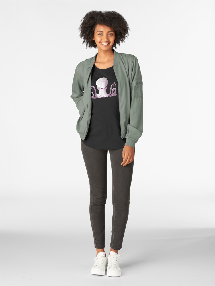 Alternate view of Ghostly Octopus Premium Scoop T-Shirt