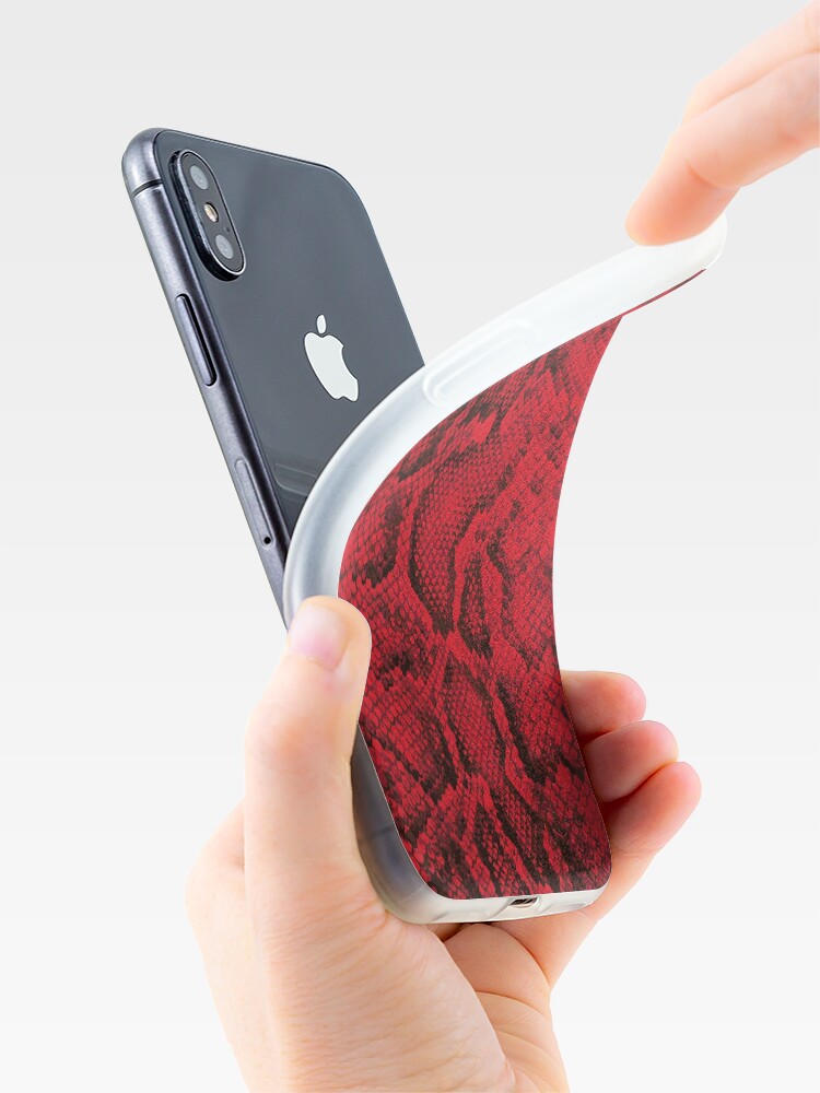 Alternate view of Red Snakeskin iPhone Case & Cover