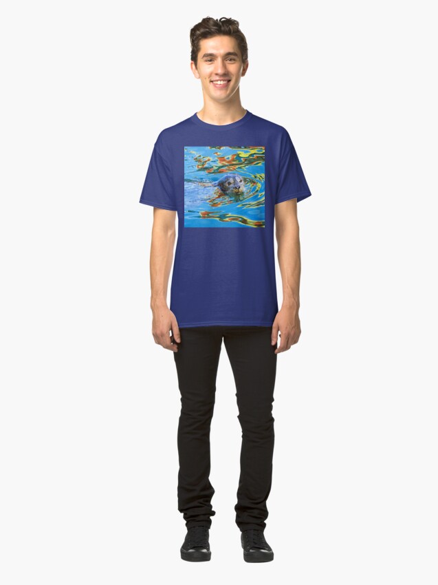 Alternate view of Harbor Seal in reflected color Classic T-Shirt
