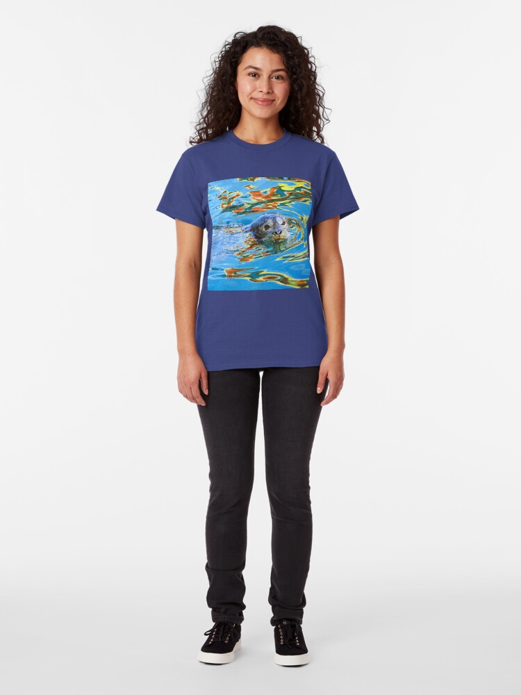 Alternate view of Harbor Seal in reflected color Classic T-Shirt