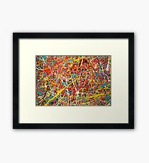 Modern Abstract Jackson Pollock Painting Original Art Titled: Constant Change Framed Print