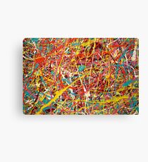 Moderner abstrakter Jackson Pollock, der ursprüngliche Kunst betitelt betitelt: Konstante Änderung Leinwanddruck