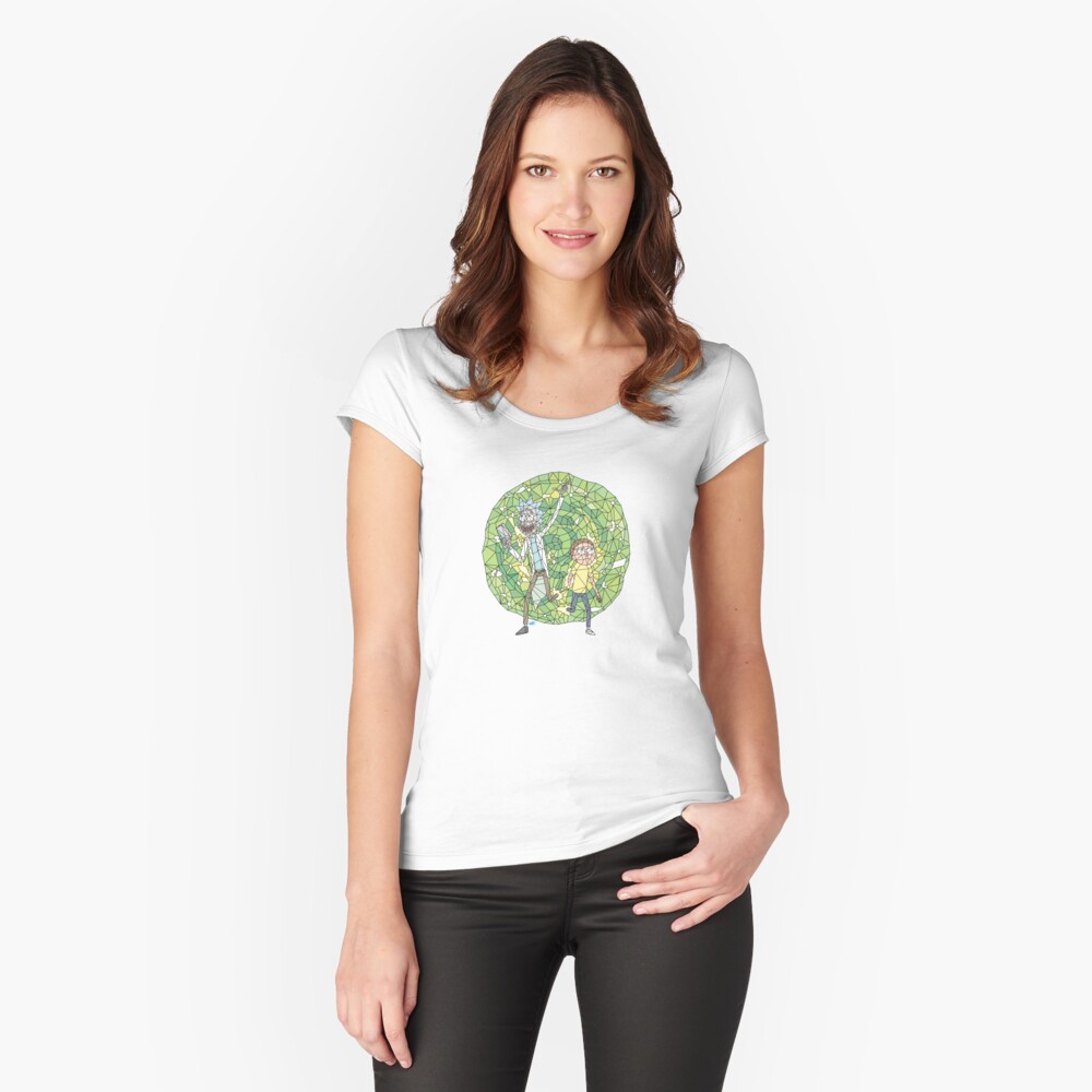 Rick and Morty Fitted Scoop T-Shirt