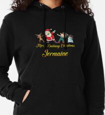 Jermaine Name - Dabbing Santa Claus Elf Reindeer Snowman - Merry Dabbing Christmas Jermaine Lightweight Hoodie