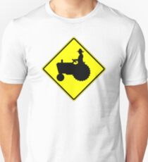 Farm Tractor Crossing sign Unisex T-Shirt