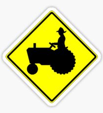Farm Tractor Crossing sign Sticker