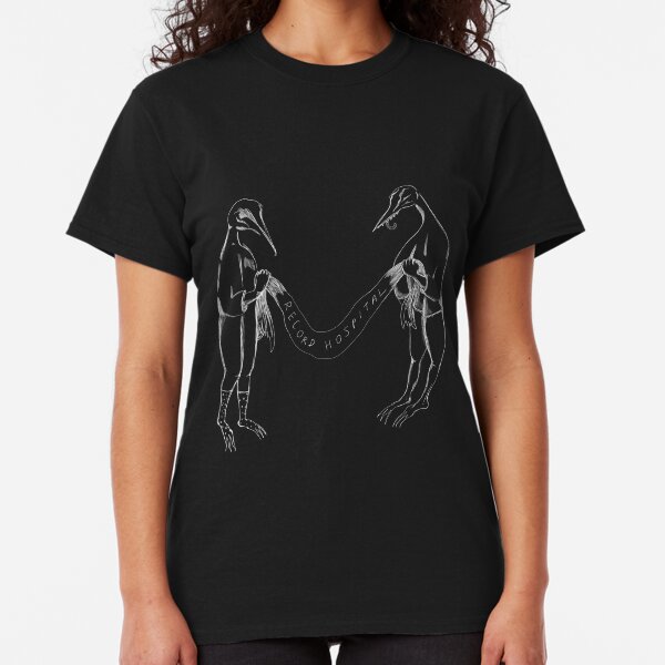 Record Hospital Party Birds, White on Black Classic T-Shirt