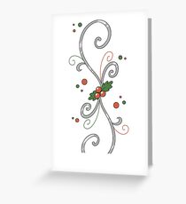 Holly Swirl Greeting Card