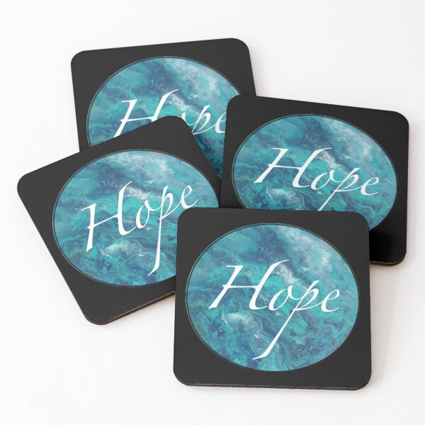Blue Orb, Hope Coasters (Set of 4)