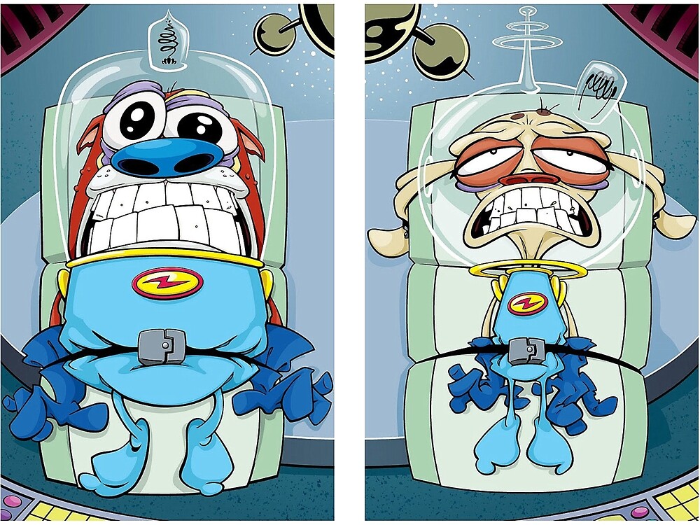 "space madness ren and stimpy" by gtcdesign Redbubble