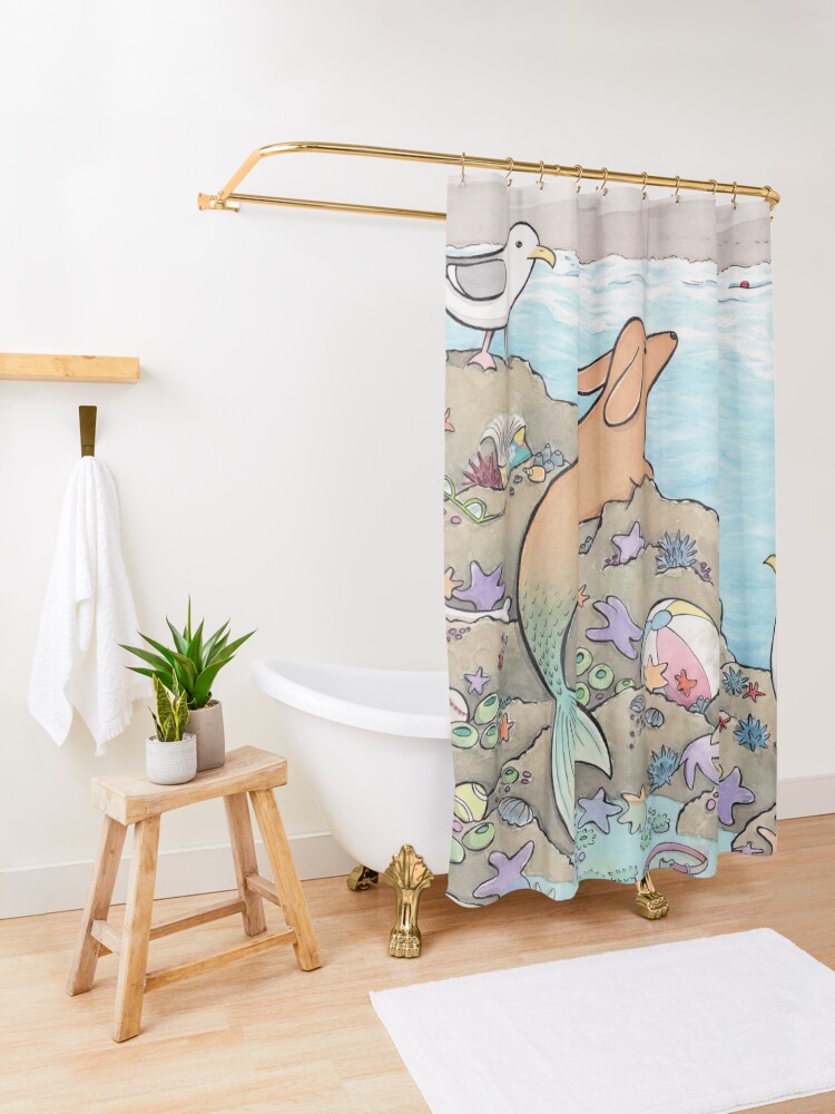 Alternate view of The Merdog Shower Curtain