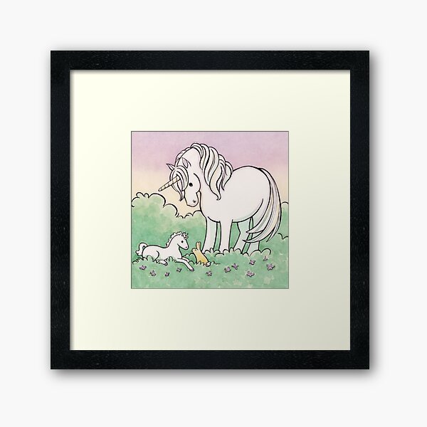 Baby Unicorn Framed Art Print