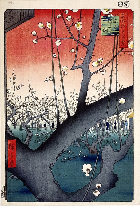 "Utagawa Hiroshige Plum Garden at Kameido" by Hangastudio Redbubble