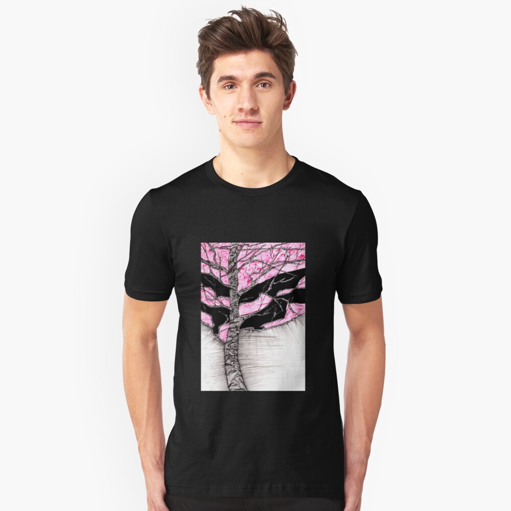 A tree in a storm - faith and truth Slim Fit T-Shirt