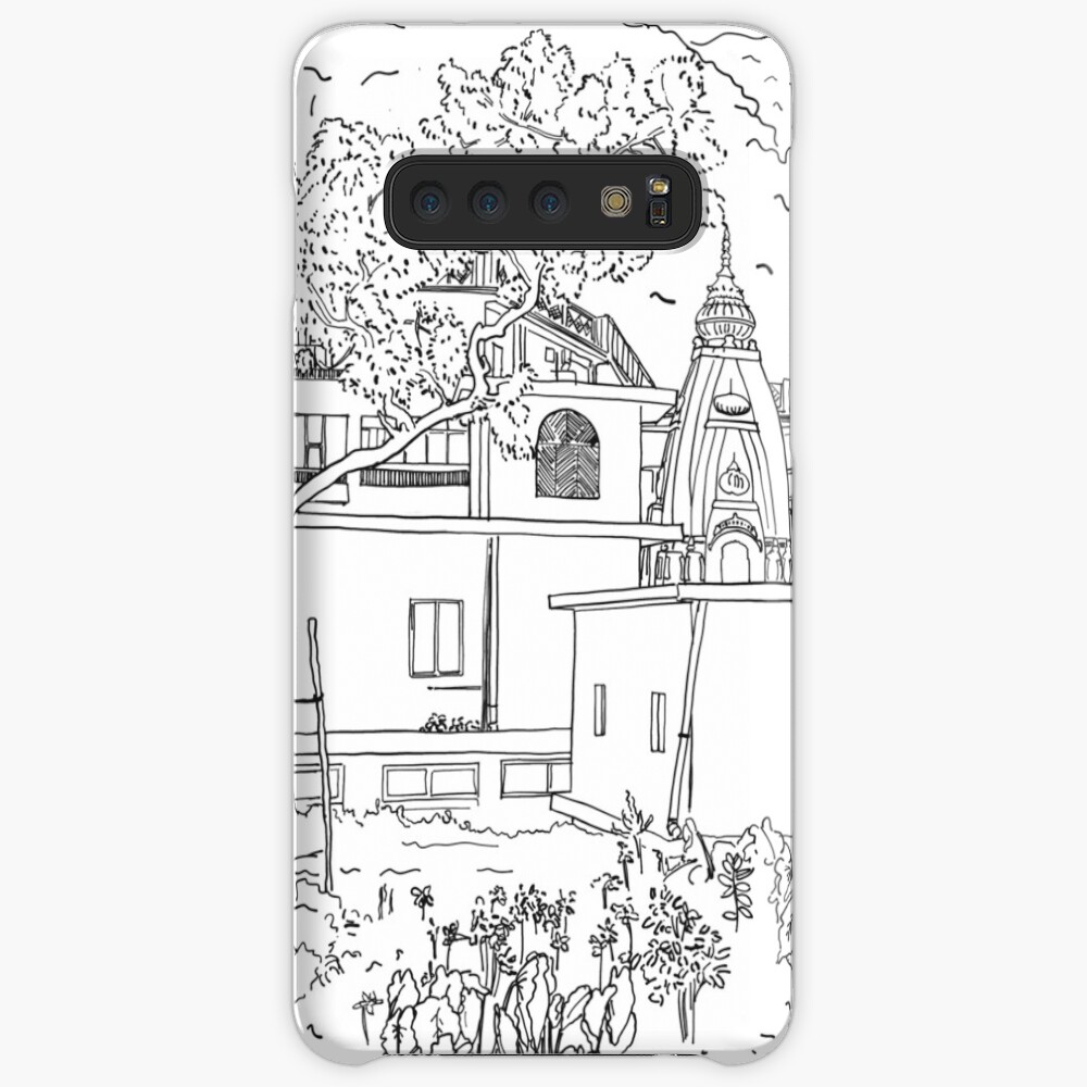 Rishikesh backyard BW sketch Case & Skin for Samsung Galaxy